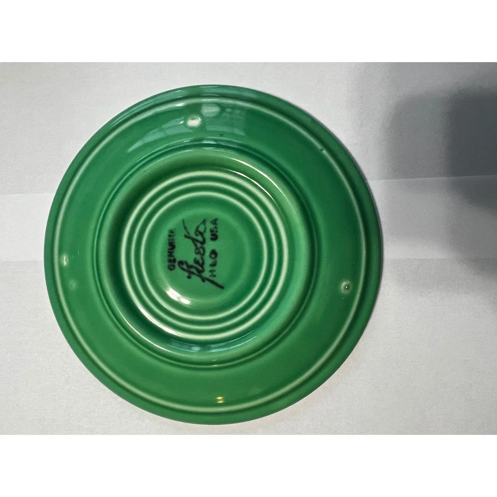 Genuine Fiesta‎ Ware Light Green Saucer 6 Inch Vintage Ceramic